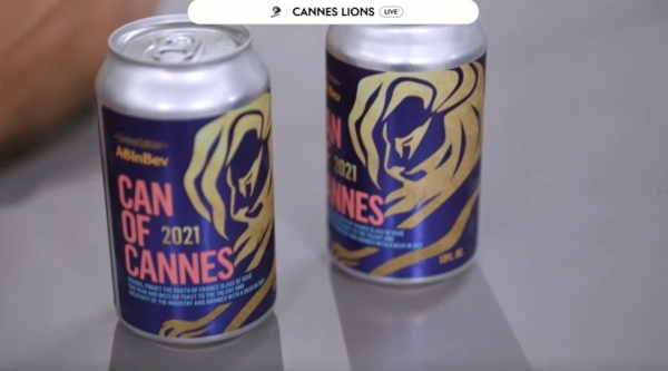 ABInBev에서 2021 칸 라이언즈를 기념하여 제작한 캔 오브 칸. ⓒCannes Lions.