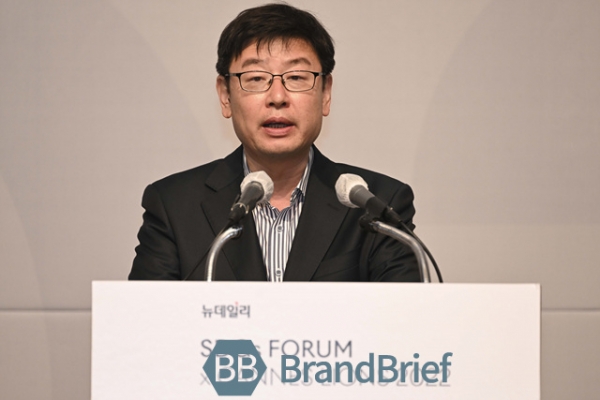 21일 SDGs 포럼 X 칸 라이언즈 2022에서 조현수 환경부 녹색전환정책과장이 발표하는 모습. ⓒ강민석 기자