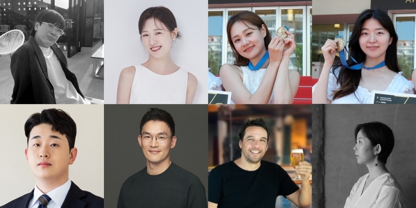 (윗줄 좌측부터) 대홍기획 김현·송서율 아트디렉터, SK텔레콤 박하은·류샤론 매니저 (아랫줄 좌측부터) 제일기획 이시섭 프로, 대홍기획 강태호 본부장, AB인베브 알렉산더 람브레트 부사장, 포인트오브뷰 김재원 대표. ⓒ칸 라이언즈 코리아