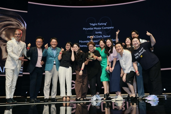 2025 칸라이언즈에서 엔터테인먼트 부문 그랑프리를 수상한 이노션. ⓒCANNES LIONS