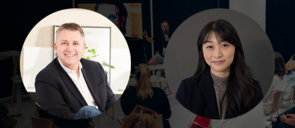 (왼쪽) 렉스 브래드쇼-쟁거 학장 (오른쪽) 메건 조 튜터. ⓒCANNES LIONS